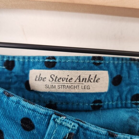 Adriano Goldschmied The Stevie Ankle Slim Straight Leg Corduroy Pants Jeans 25R - Picture 8 of 11